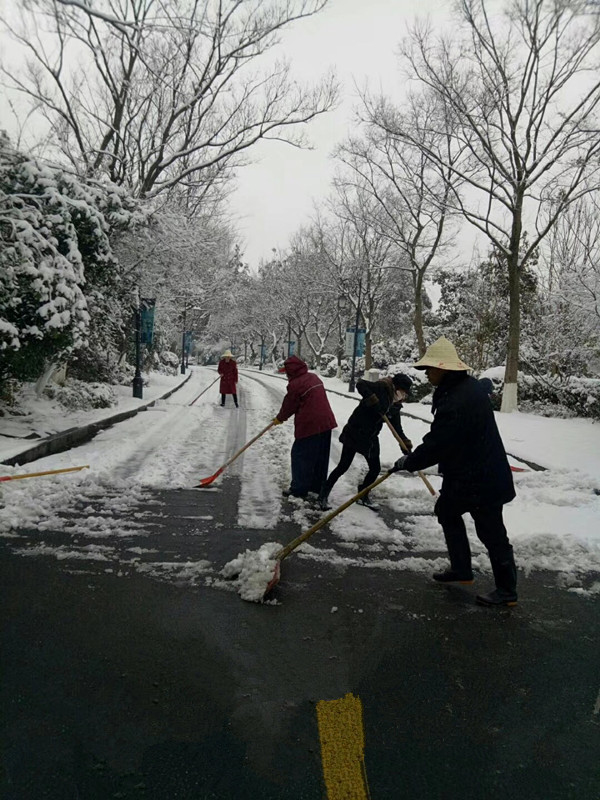 瑞雪紛飛揚，華悅物業(yè)掃雪忙