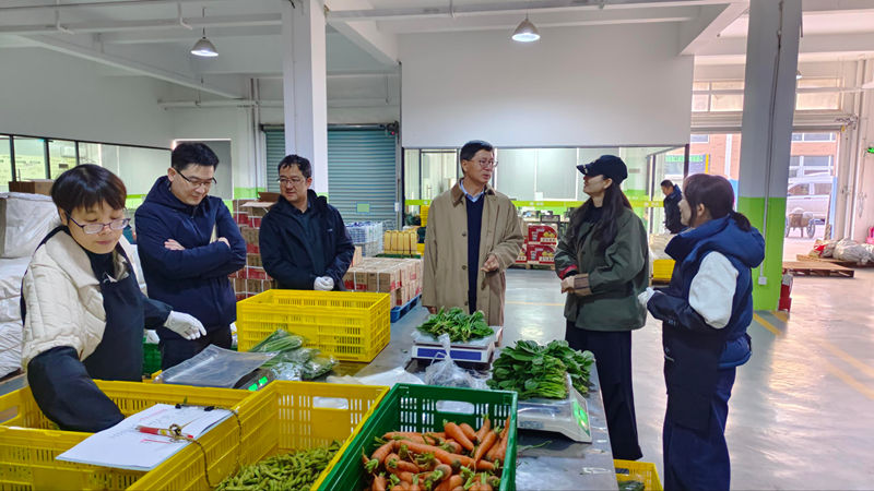 曹勇奇調(diào)研之豇種業(yè)農(nóng)產(chǎn)品配送中心